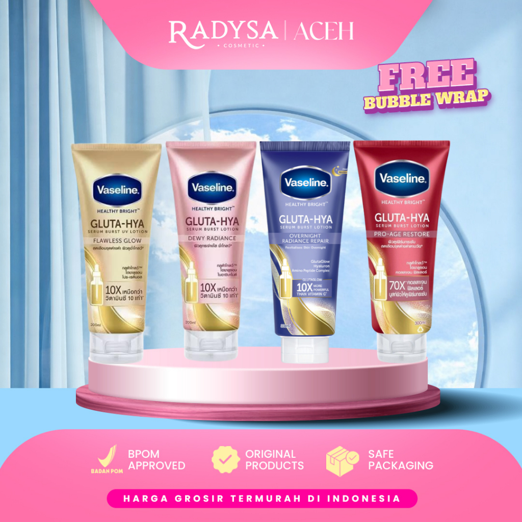 RADYSA - VASELINE Gluta HYA Serum Burst - UV - Lotion / Vaseline Body Serum Lotion