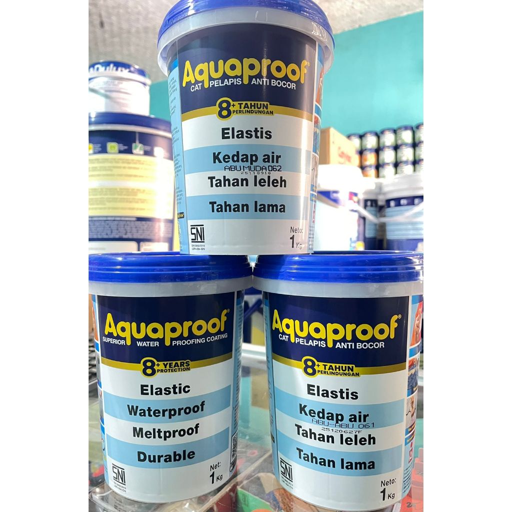 Cat Pelapis Anti Bocor Aquaproof Putih dan Warna 1 Kg