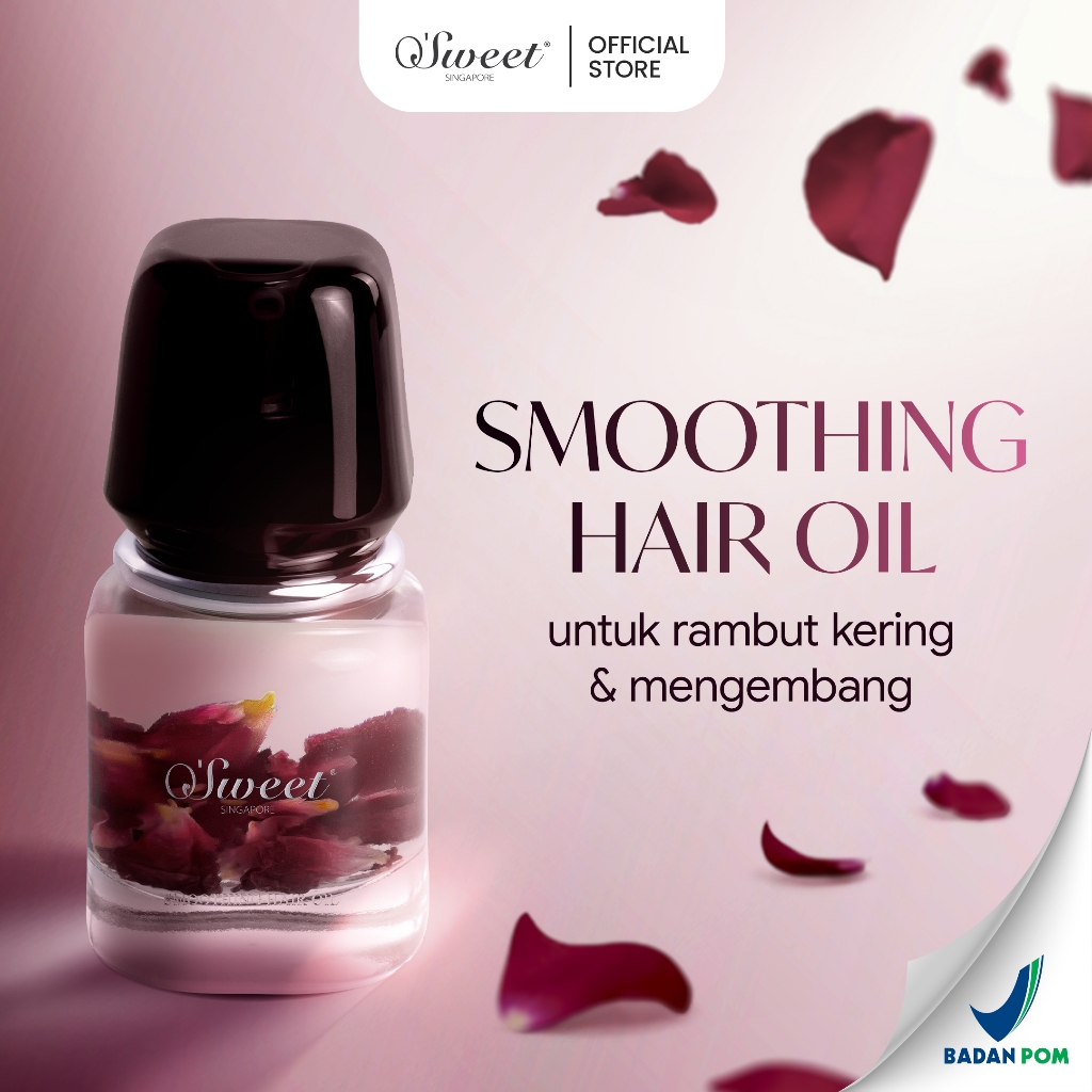 O'Sweet Singapore | Smoothing Hair Oil 30ml , Hair Oil Rambut Kering & Mengembang