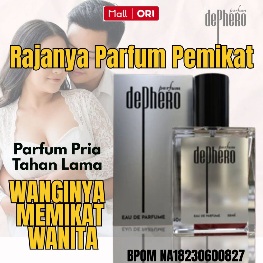 Dephero - Parfum Pria Minyak Wangi Tahan Lama Aroma Elegan perangsan Pemikat Wanita ORIGINAL Bpom Ha