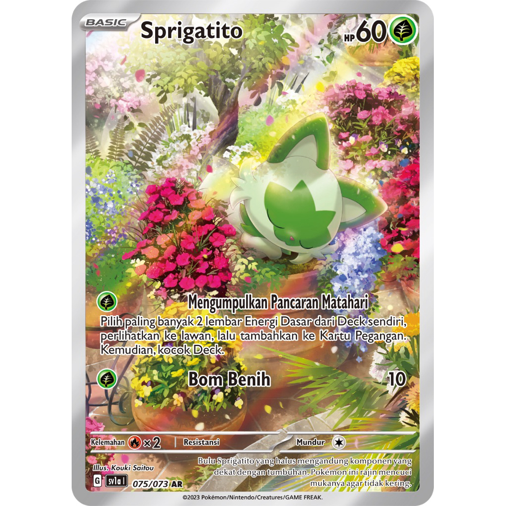 POKEMON TCG SPRIGATITO AR 075/073 INDONESIA