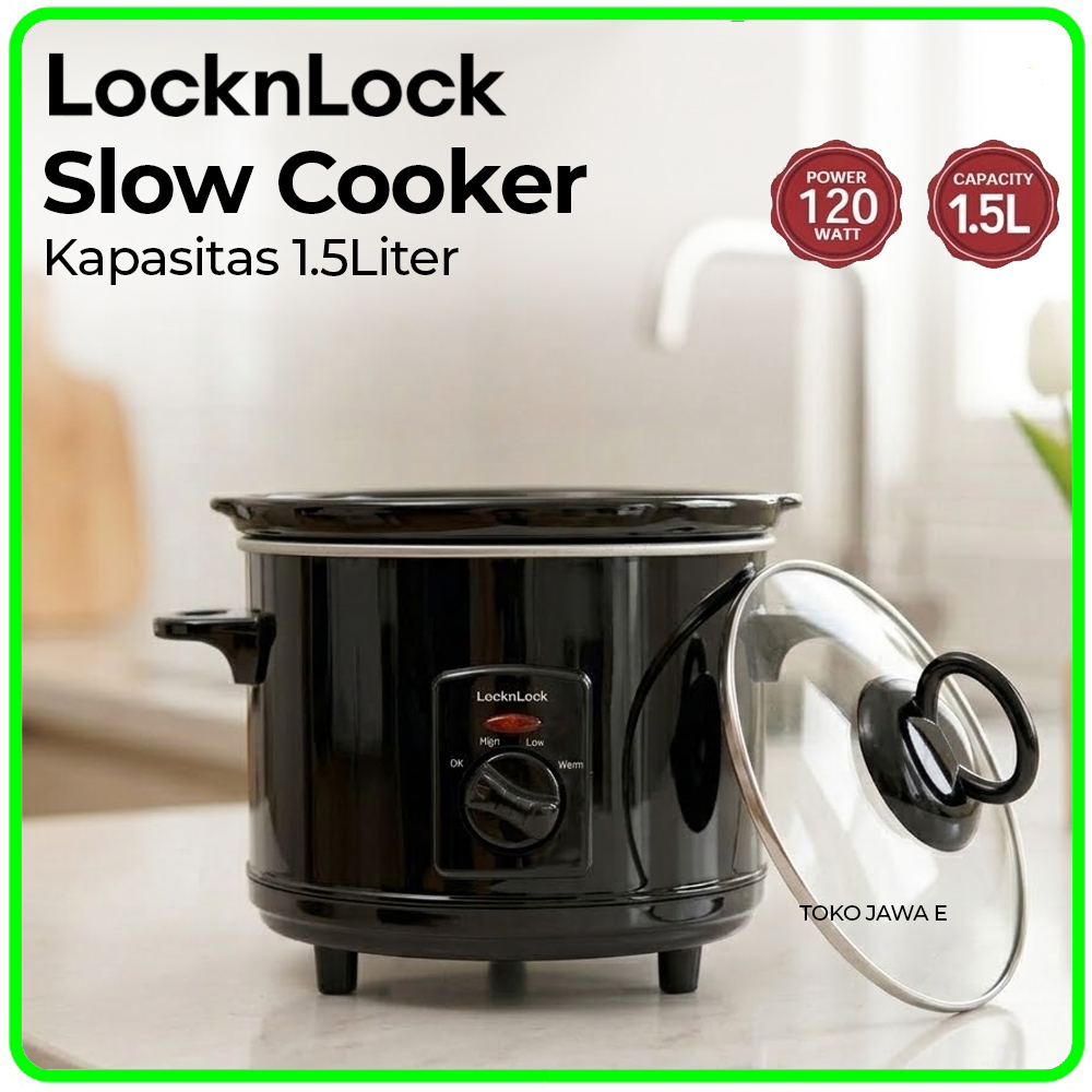 SLOW COOKER LOCKNLOCK/Lock N Lock EJP136BLK Kapasitas 1,5 Liter