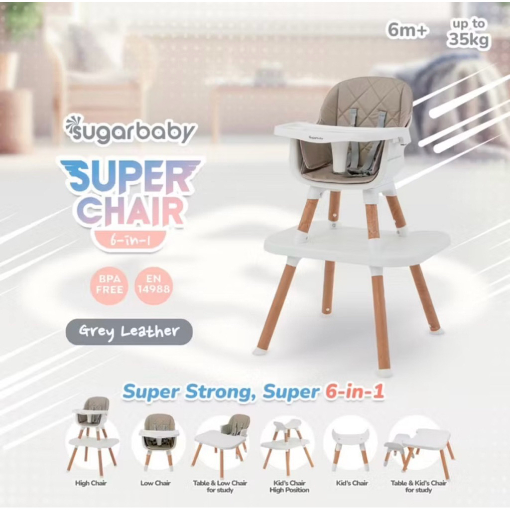 Sugar Baby Super Chair 6 in 1 Preloved Second Bagus Mulus