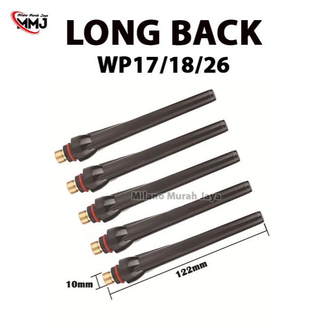 Long Panjang stang las argon long back cap stainless steel