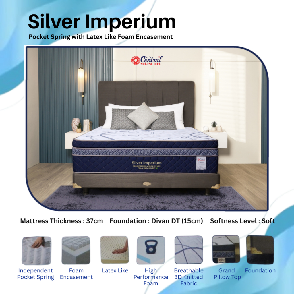 CENTRAL Springbed Silver Imperium - Springbed Semarang