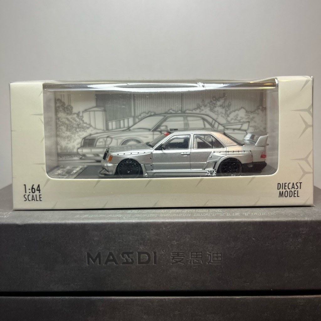 Rhino Model Mercedes Benz W124 Widebody silver