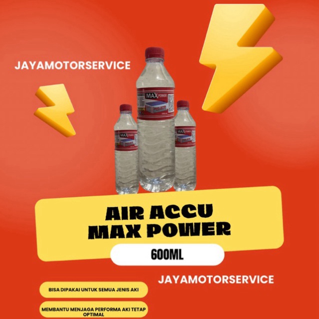 Air Aki Zuur MAX Power 600ml – Air Accu Motor / Air Aki Basah Motor & Mobil Berkualitas