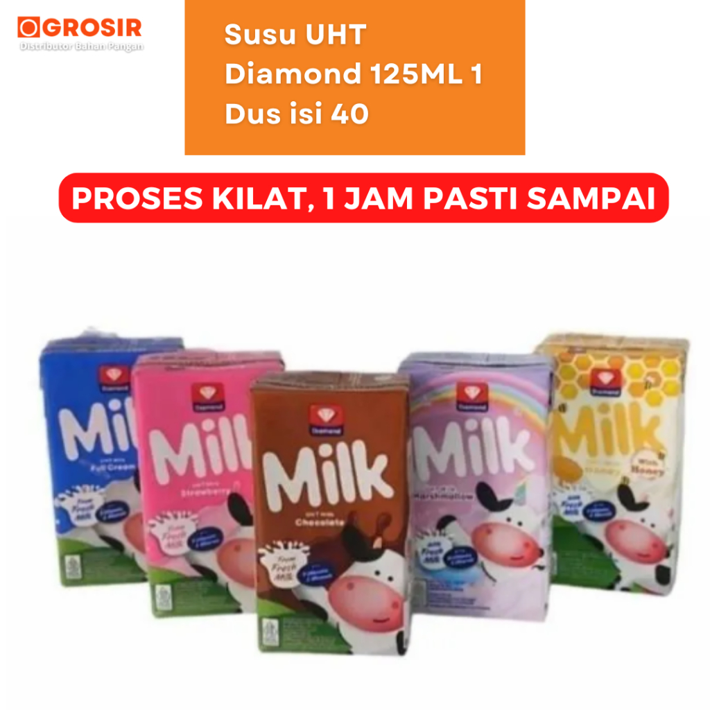 DIAMOND SUSU UHT DIAMOND MILK 125 ML 1 DUS ISI 40 / SUSU DIAMOND MILK 125ML