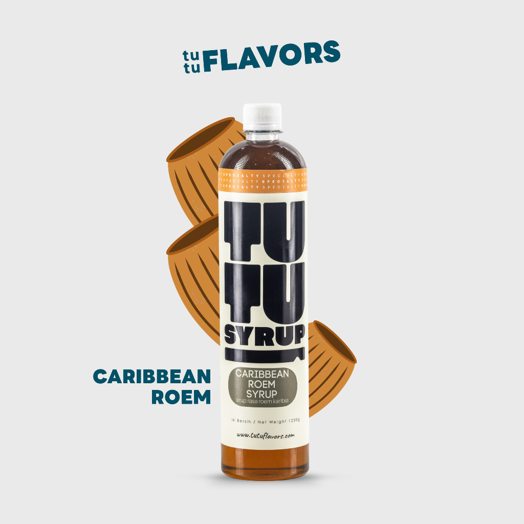 Tutu Caribbean Roem Syrup 1000ml - Sirup Rasa Roem Rum Halal