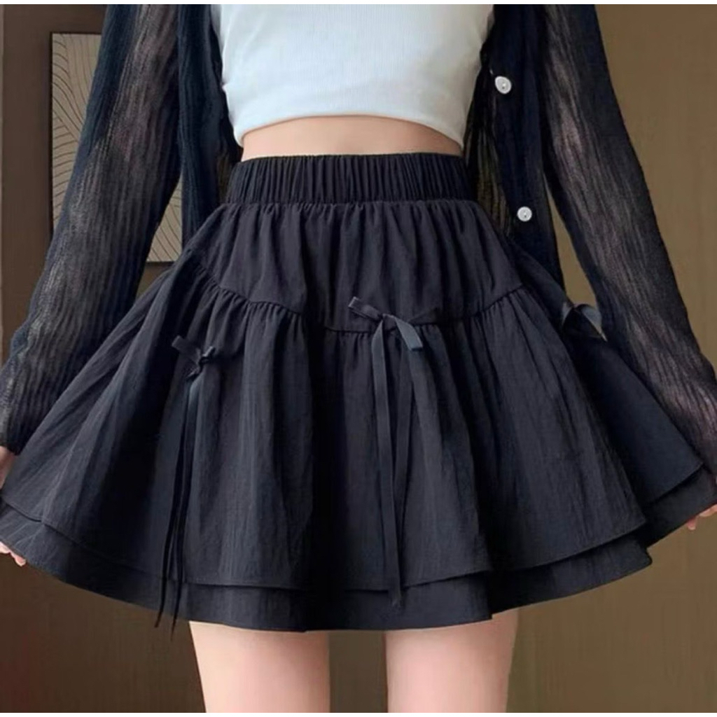 Rok RAINBOW Mini Skirt Susun Pendek / Rok Wanita Pendek Korean Style Modern