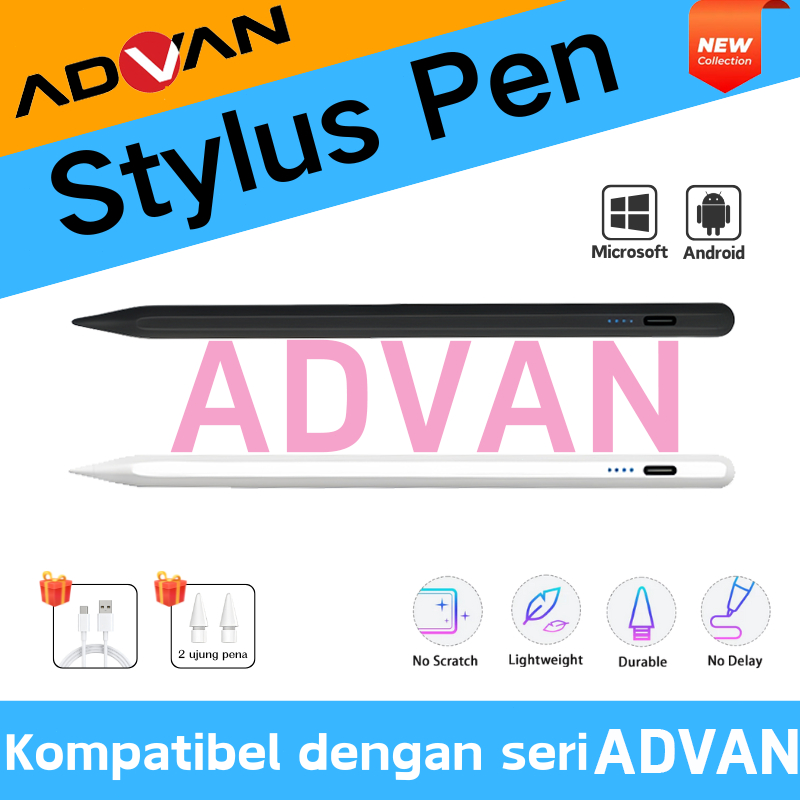 [100% ori] Advan Stylus Pen Universal Compatible for iPad Samsung Huawei IOS /Android Tablet Pencil 