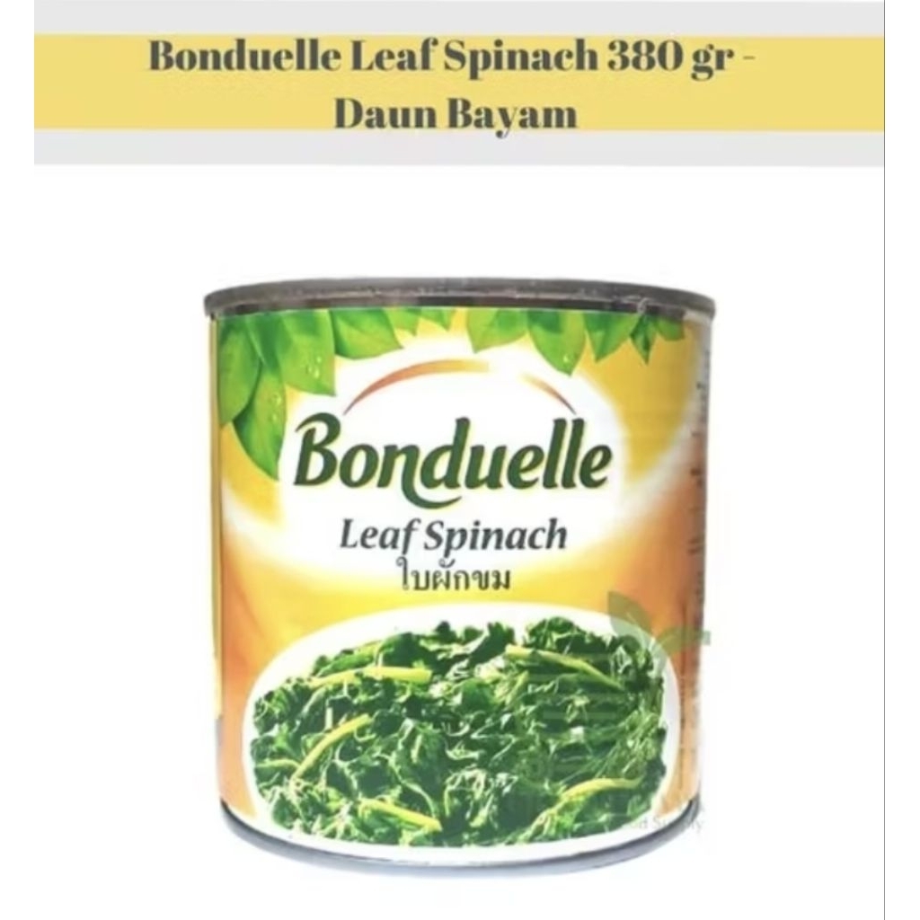 Bonduelle Leaf Spinach Daun Bayam Sayur Kalengan Siap Saji 380g Vegetable Cab