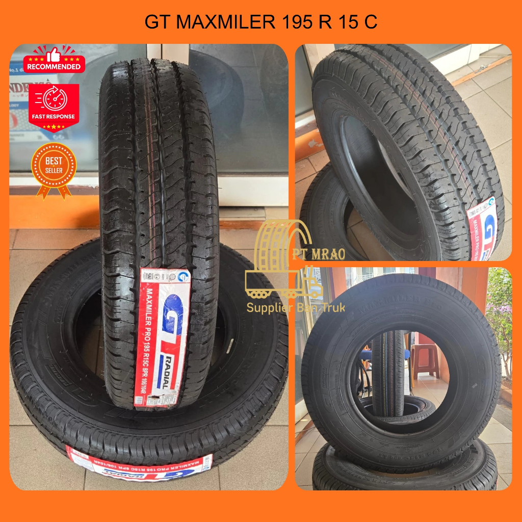 BAN RADIAL GT MAXMILER 195 R 15 C (ELF)
