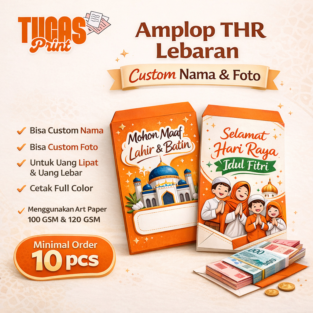 Amplop THR Lebaran Custom / Amplop Custom / THR Lebaran / Custom Amplop / Amplop Lebaran