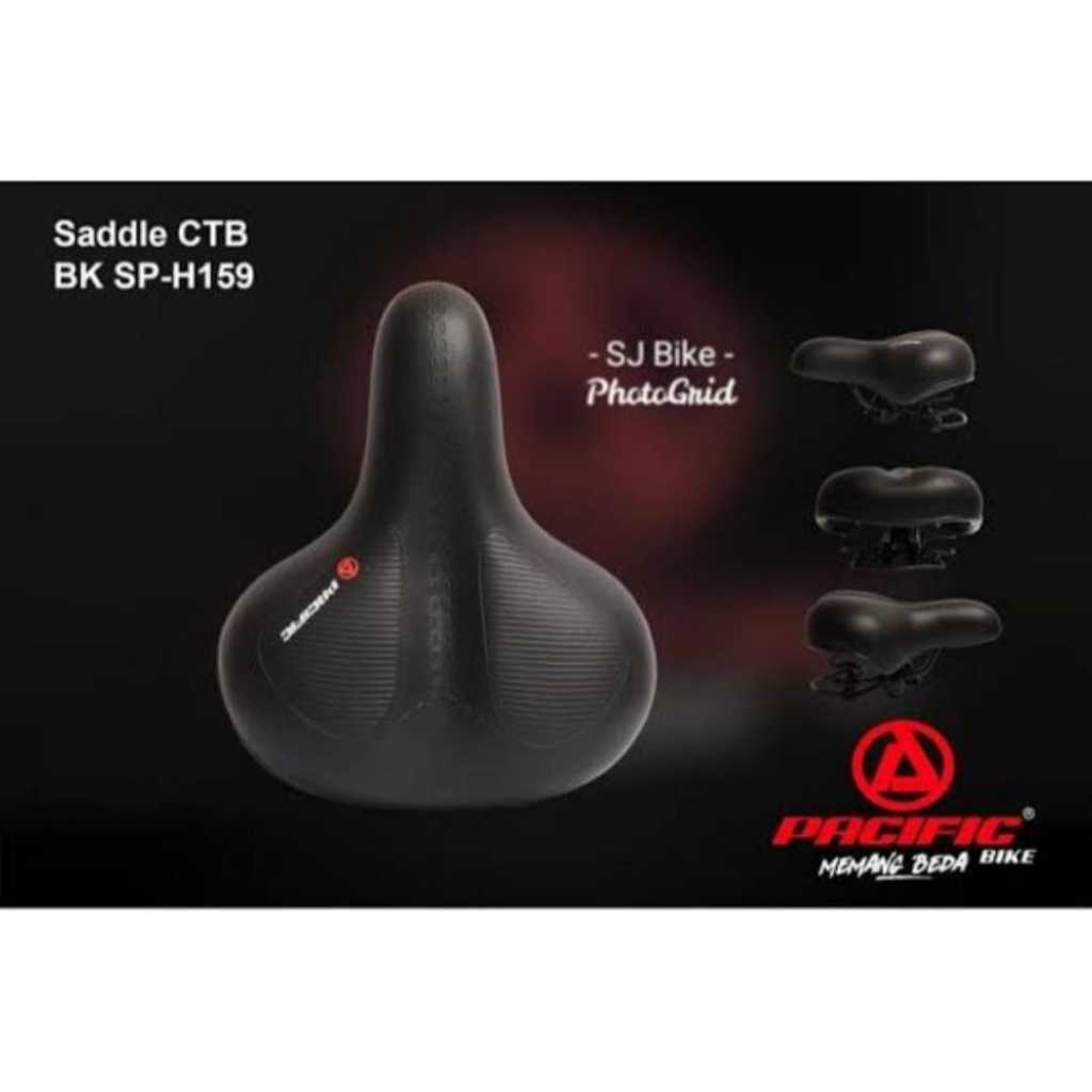 Sadel Sepeda Empuk Spring Shock Absorber - Merk PACIFIC - Sadel Sepeda Lipat - Sadel Sepeda Listrik 