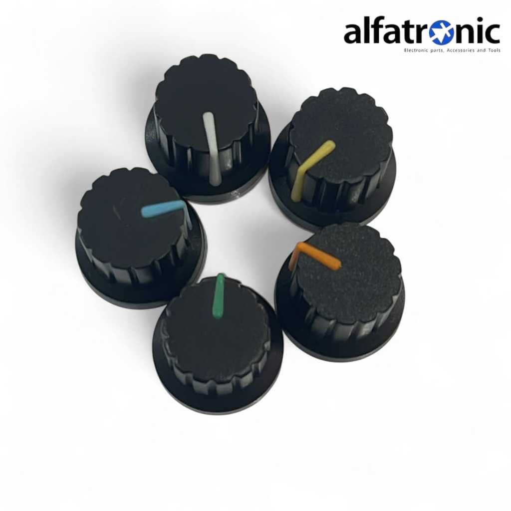 Knop Potensio Putar Knop Plastik Drat Bulat Knop Rotary