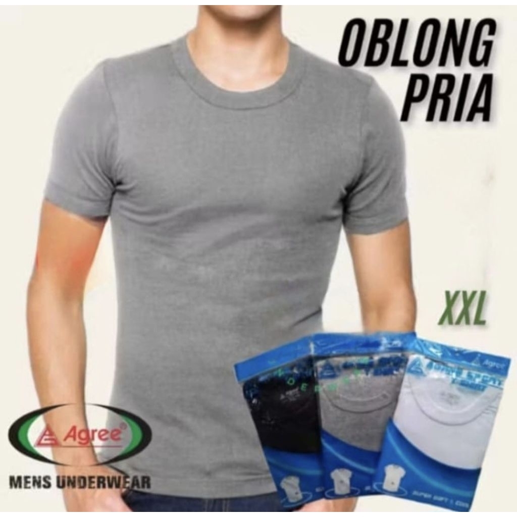 Kaos Cowok Oblong AGREE XXL ( 1 PCS )