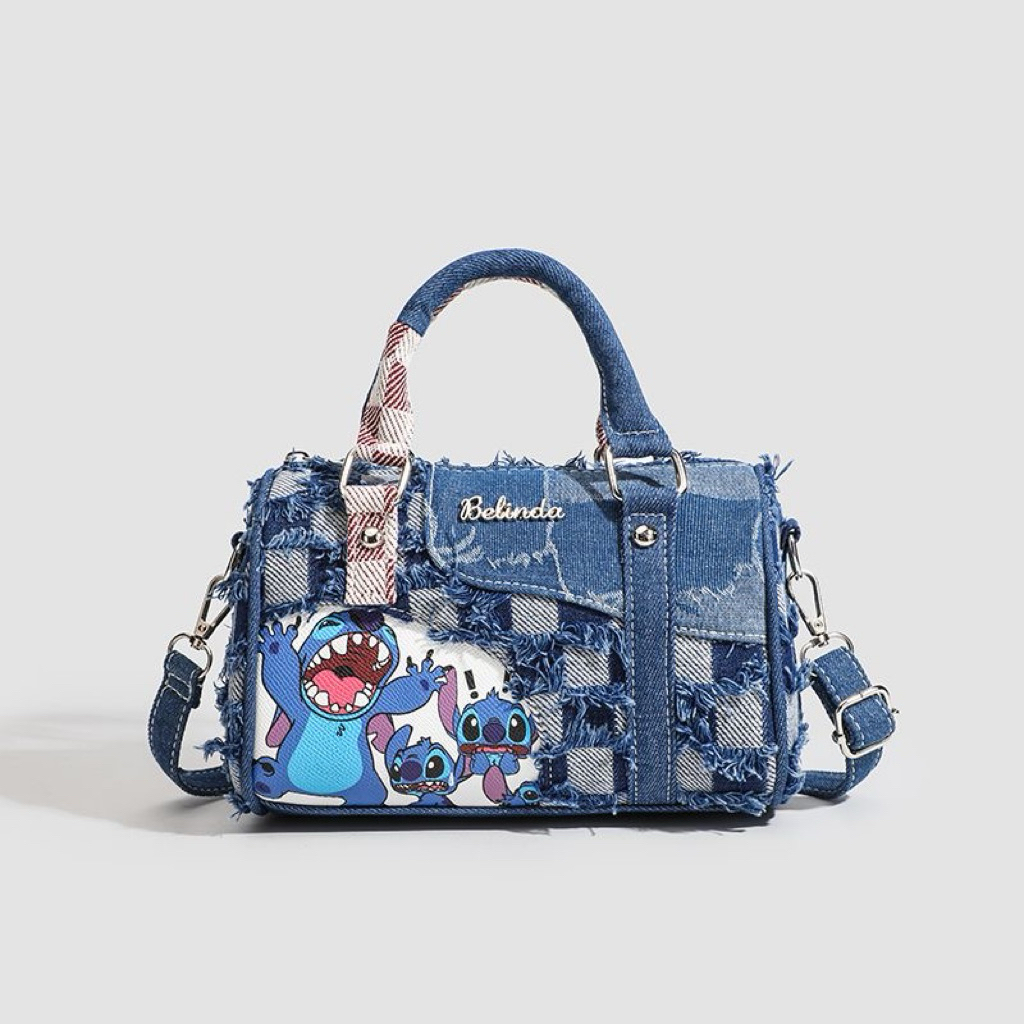 [PREORDER Stitch] Tas Denim Patchwork Retro – Stitch Denim Pillow Bag & Sling Bag