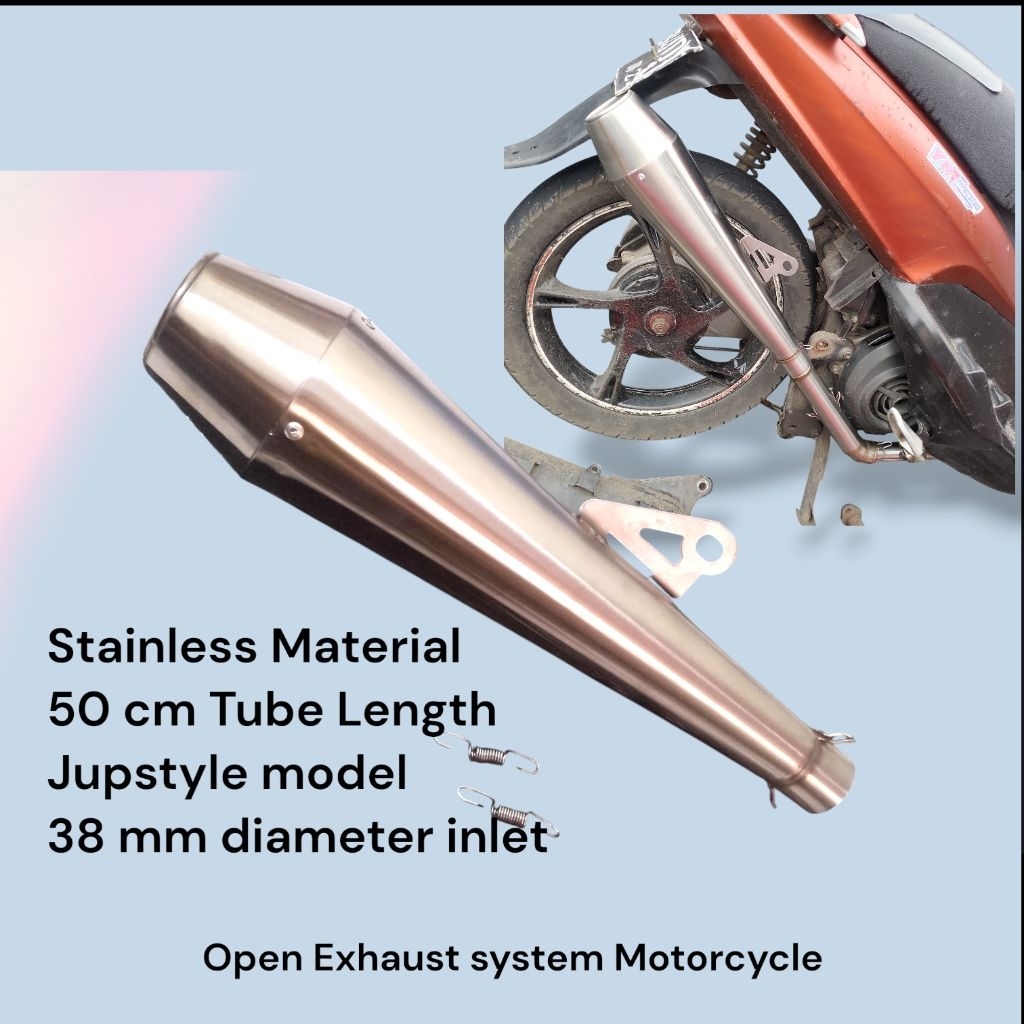 Silencer Knalpot Jupstyle Stainless / Knalpot inlet 38 mm