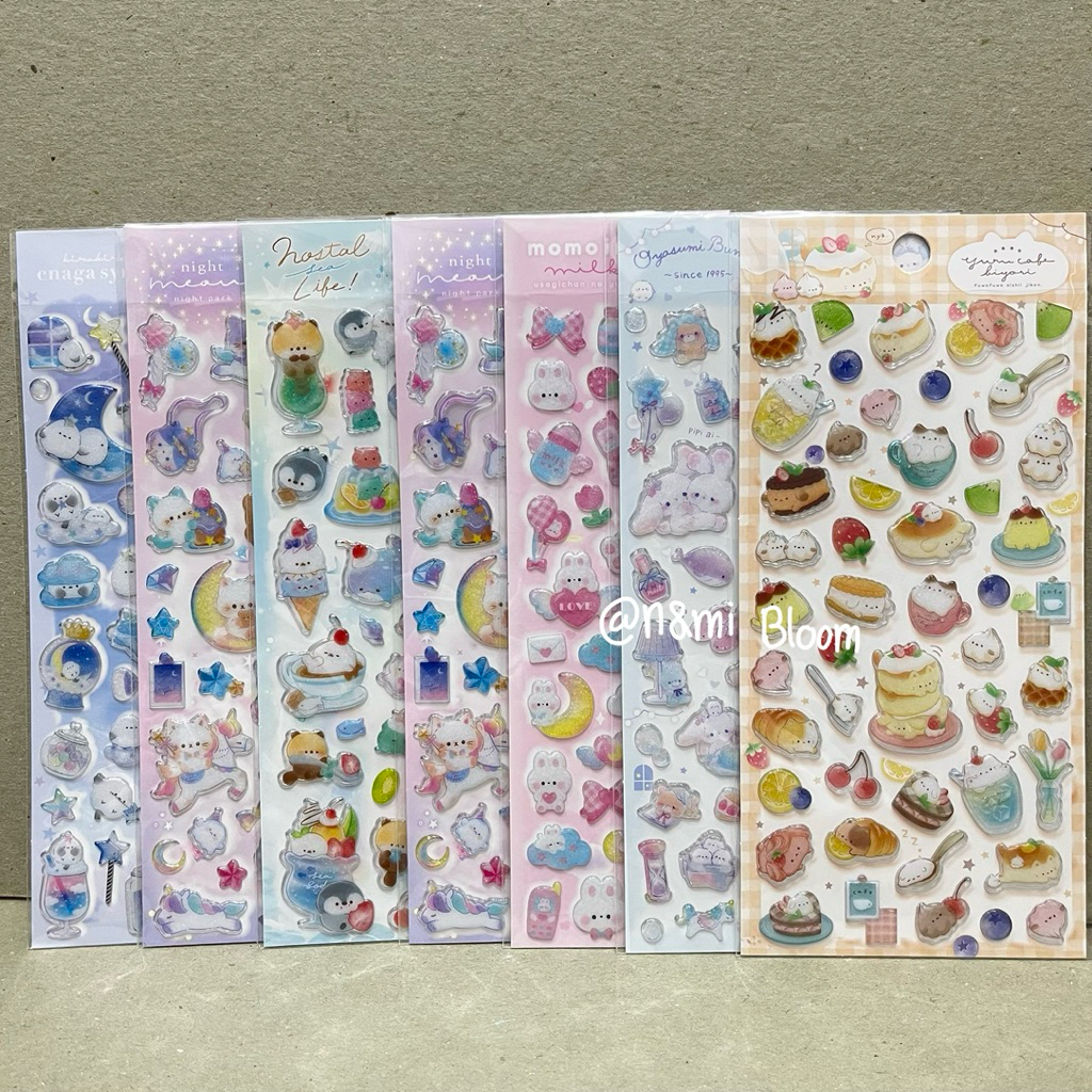 Stiker Akrilik Hewan Metallic Makanan Aesthetic Timbul