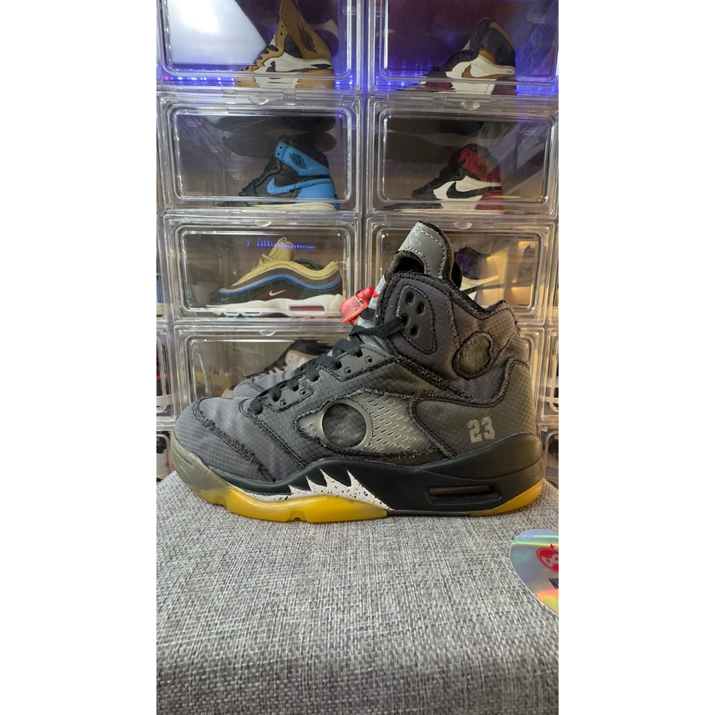AIR JORDAN RETRO 5 OFF WHITE SP SAIL MUSLIN , SEPATU , SHOES , SNEAKERS