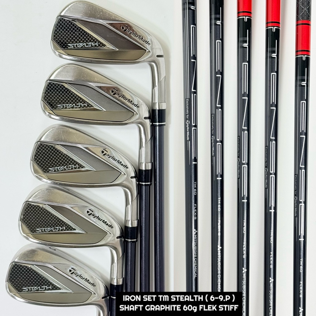 Iron Set Golf Man Taylormade Stealth Shaft Graphite Flek S Bekas Original - Stick Golf Iron Set 5Pcs