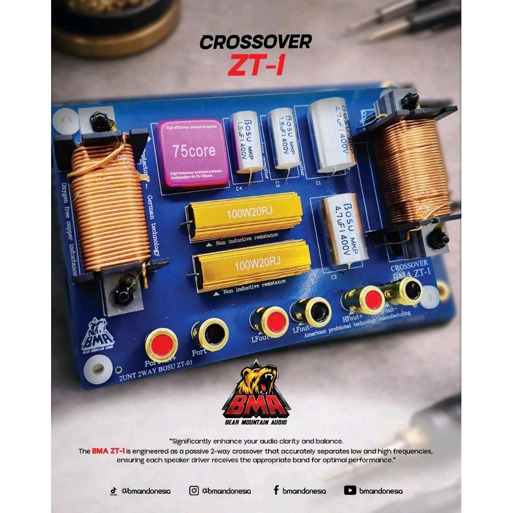 CROSSOVER PASIF 2 WAY BMA ZT-1 ORIGINAL