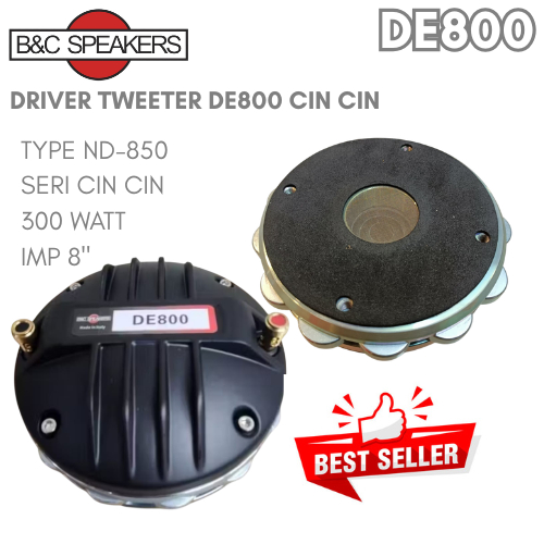 Tweeter B&C Drive Tweeter DE-800 CINCIN DRIVER TWEETER 500 WATT DRIVER DE800