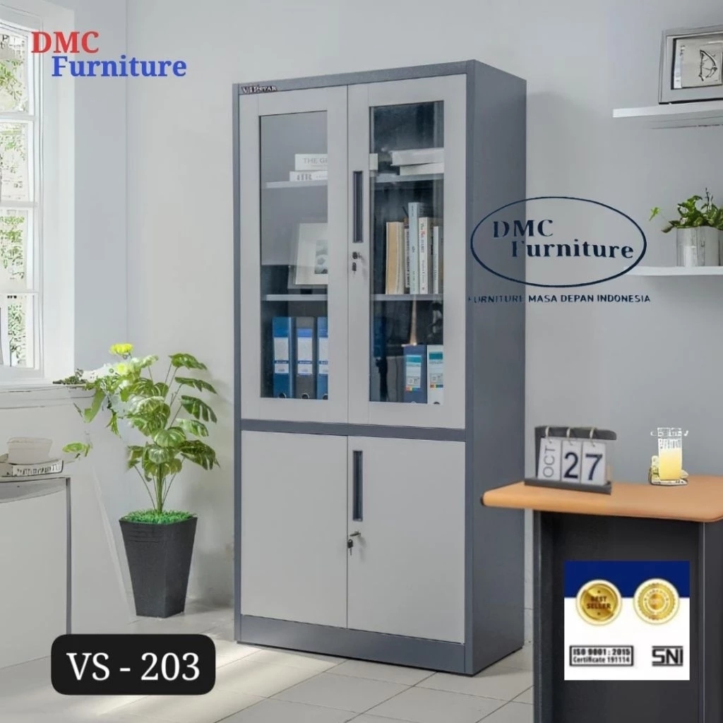 Lemari Arsip Kombinasi Lemari Arsip Plat besi Lemari buku besi Lemari Arsip VIP STAR VS 203