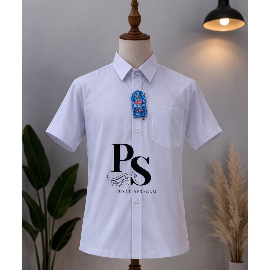 pusat seragam | SERAGAM SEKOLAH | HEM PUTIH LENGAN PENDEK MEREK LUMAYAN | KEMEJA PUTIH LENGAN PENDEK