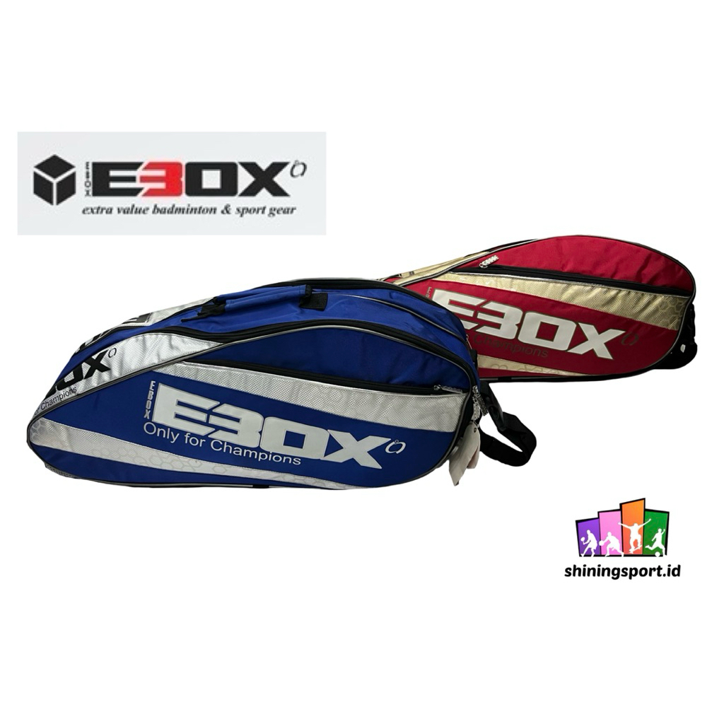 Tas Raket Badminton Ebox 2R Bahan Super Tebal Ransel Thermal Bag BT-6404 AF 100% Original