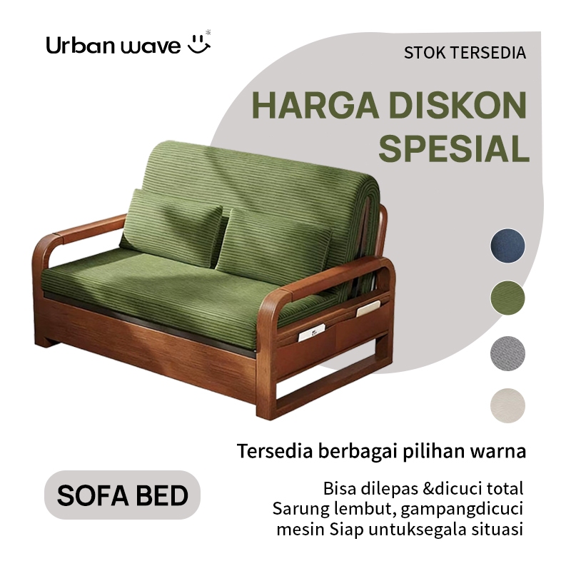 Sofa Minimalis Ruang Tamu Kecil Sofa Lipat Vintage Rangka Besi Kursi Tidur Kain Kordoba Premium sofa