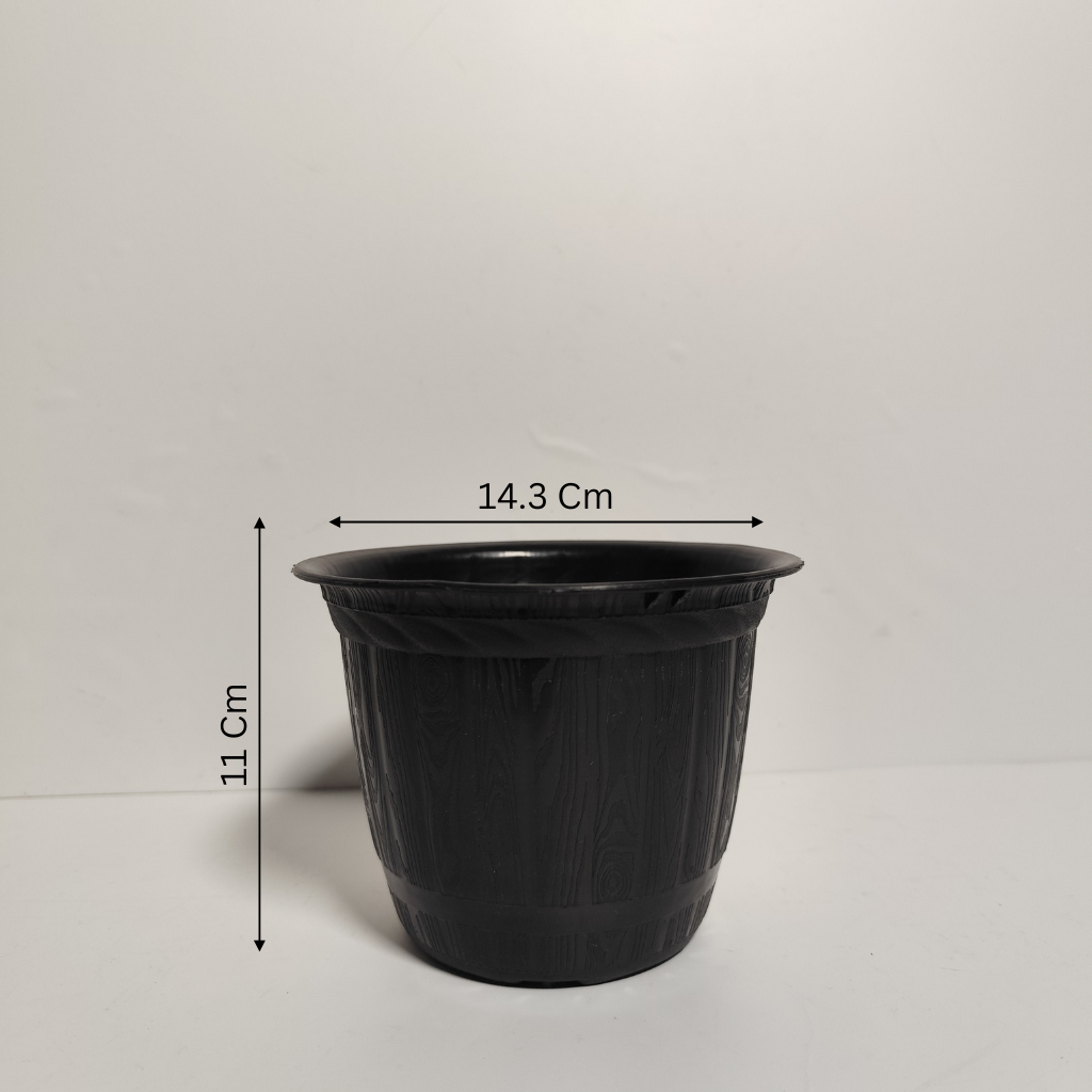 READY STOCK | Pot Edelweis 15 cm Black (2820) 1 Ball | Pot | Serba Serbi