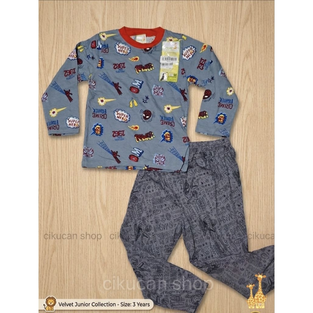 Velvet Junior Piyama Cotton Bamboo - Baju Tidur Anak Perempuan Velvet Junior