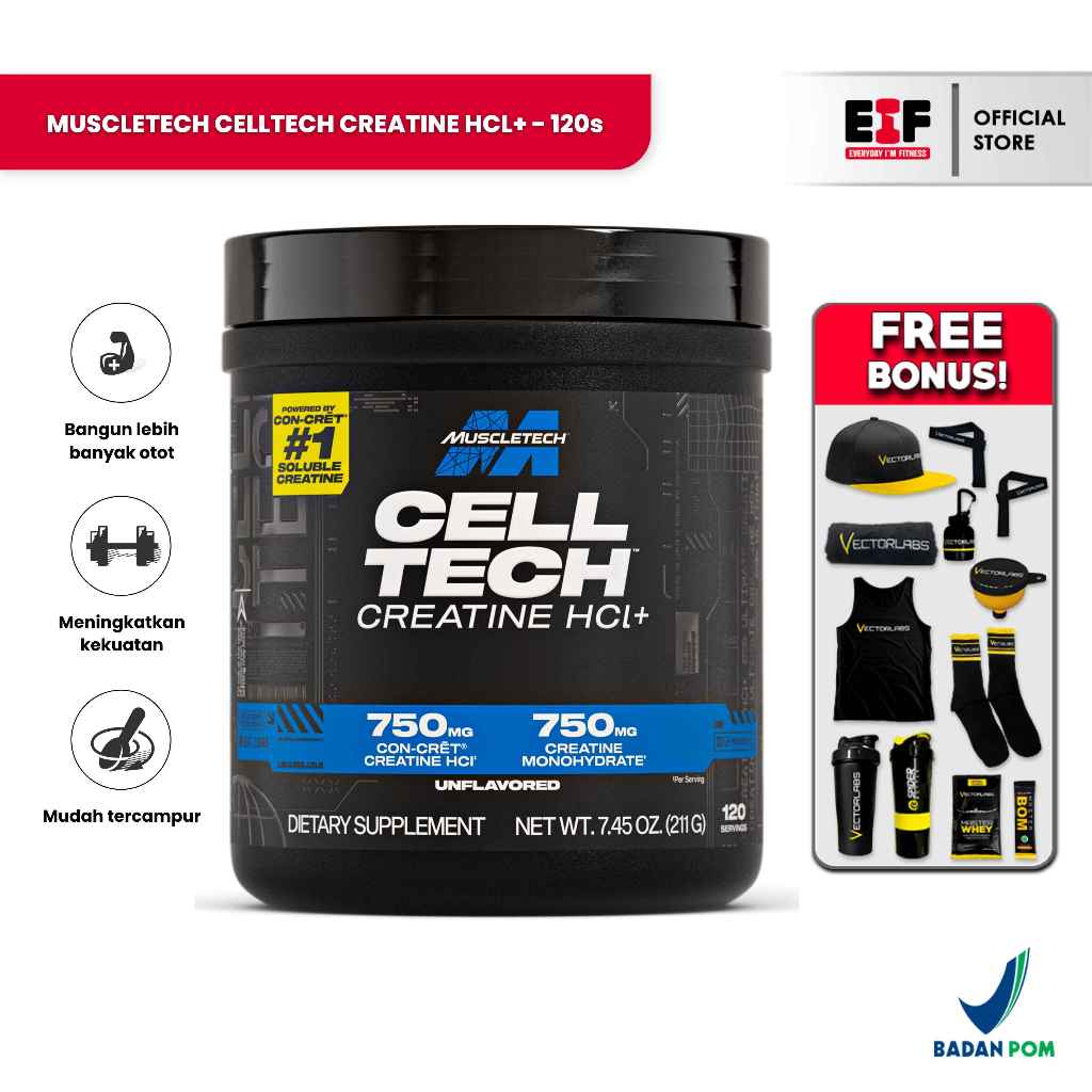 MUSCLETECH Celltech Creatine HCL+ 120 Serving