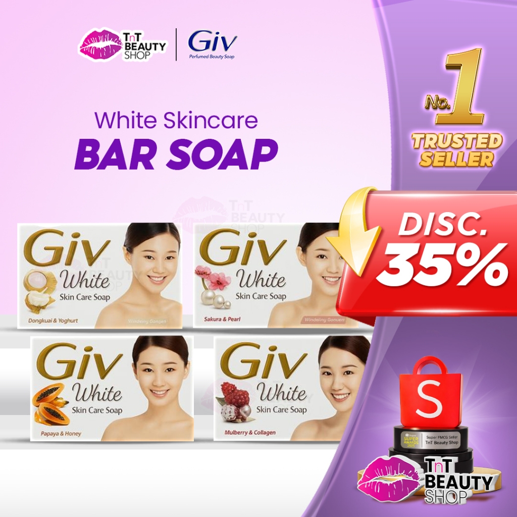 GIV WHITE SKIN CARE BAR SOAP - Sabun Mandi Batang GIV - GIV White Skin Care Soap 72 gr  | TnT Beauty