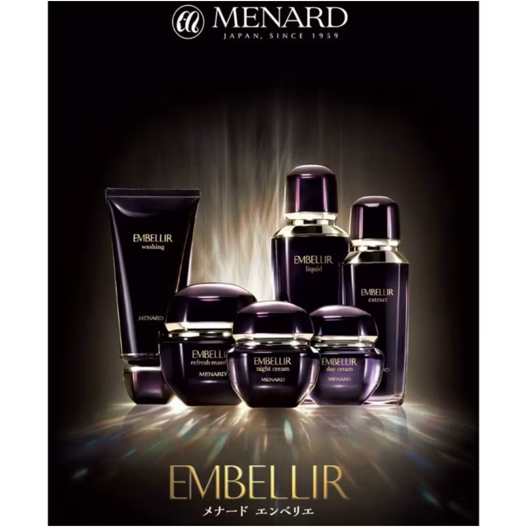 Menard Embellir Liquid 130ml/ Extract 60ml/ Day Cream 35ml/ Night Cream 35ml/ Eye Cream 20gr