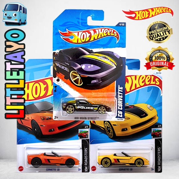 HOTWHEELS CORVETTE C6 2024 ORANGE KUNING - COPO C7.R TOONED ZR1 STINGRAY CONVERTIBLE SPORT CAR