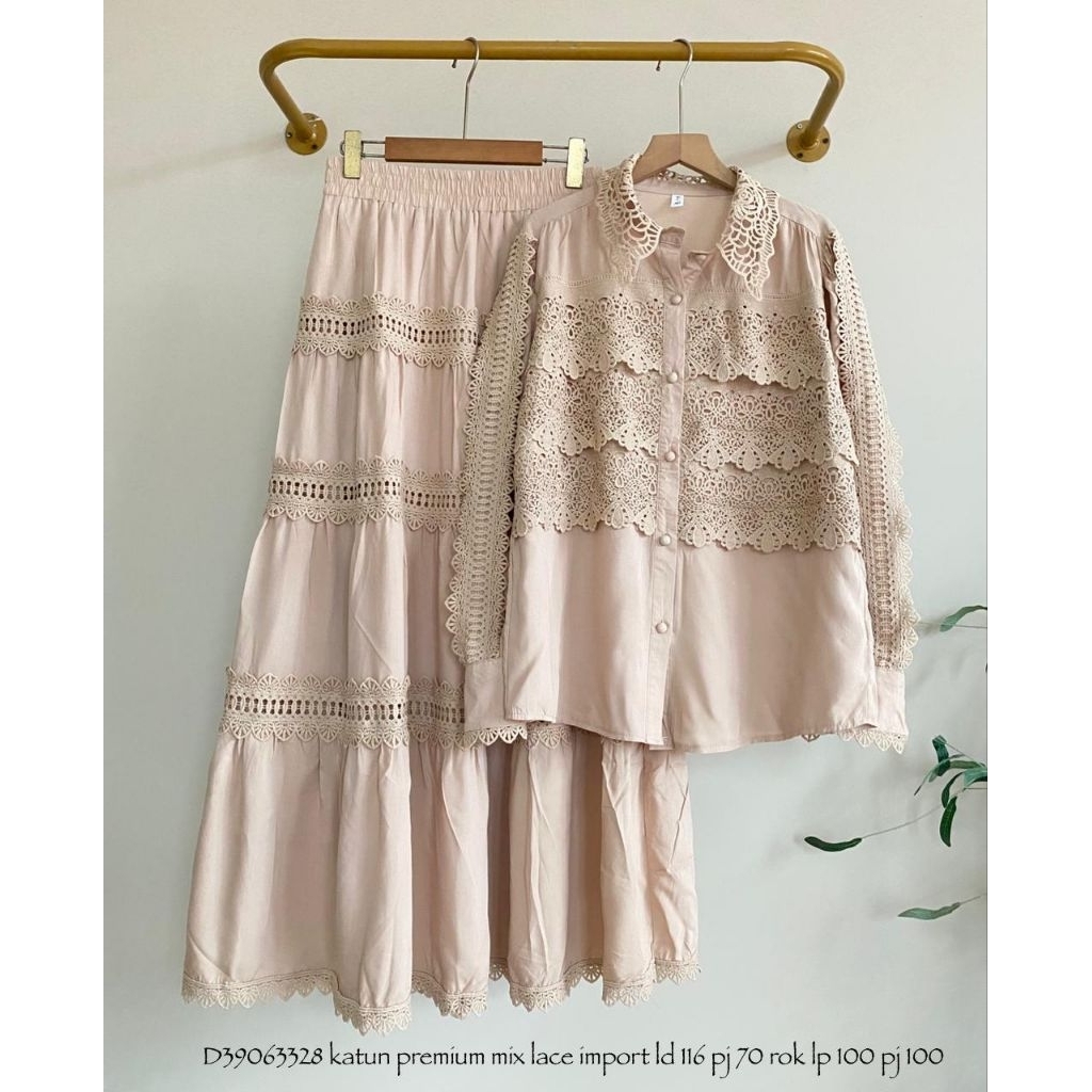 Real pic ORIGINAL dan TERMURAH Stelan Brukat Mewah PREMIUM Butik / Stelan Jumbo cotton PREMIUM mix L