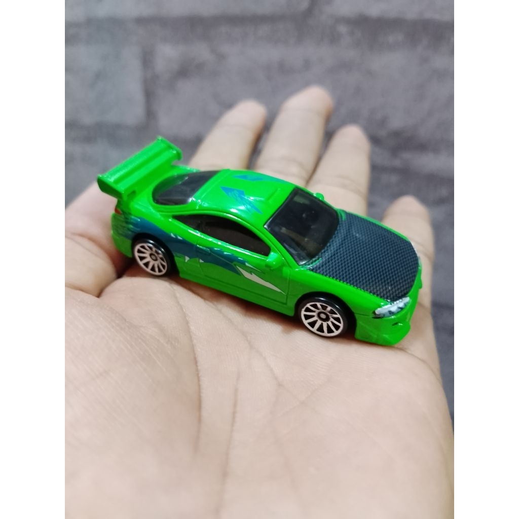 hotwheels Mitsubishi eclipse hijau loose