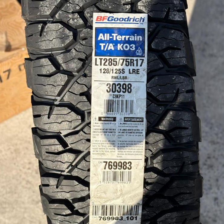 Ban BF Goodrich KO3 Ring 17 size 285/75 R17 made in Thailand - Ban Jeep Wrangler JK JL