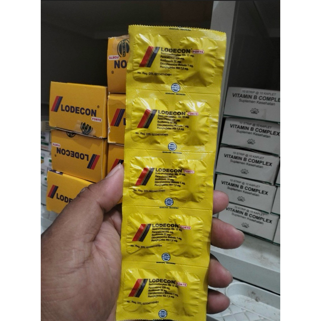 LODECON FORTE untuk meriang flu batuk 1 strip @ 10 tablet