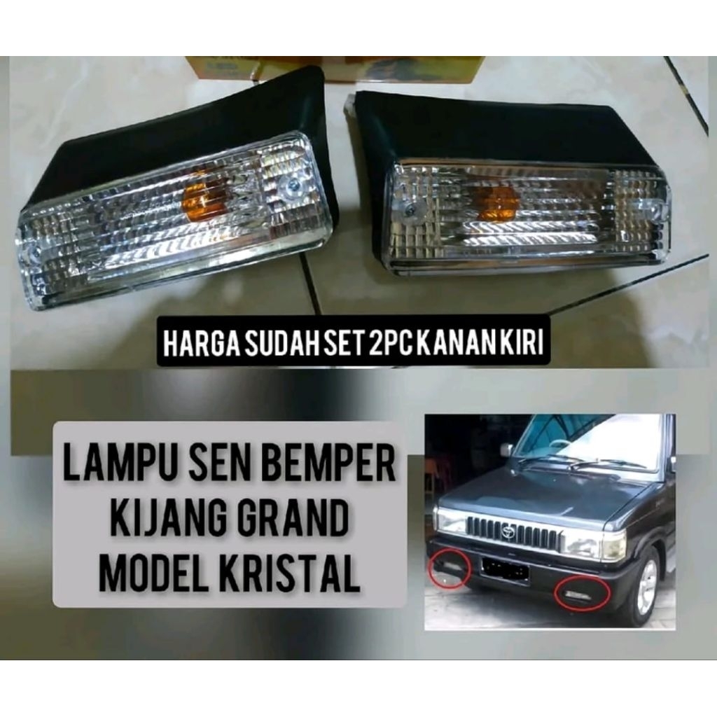 Lampu Sen Sein Bumper Depan Toyota Kijang Garnd/ Kijang Super Kristal Cristal Plus Kabel Socket Harg