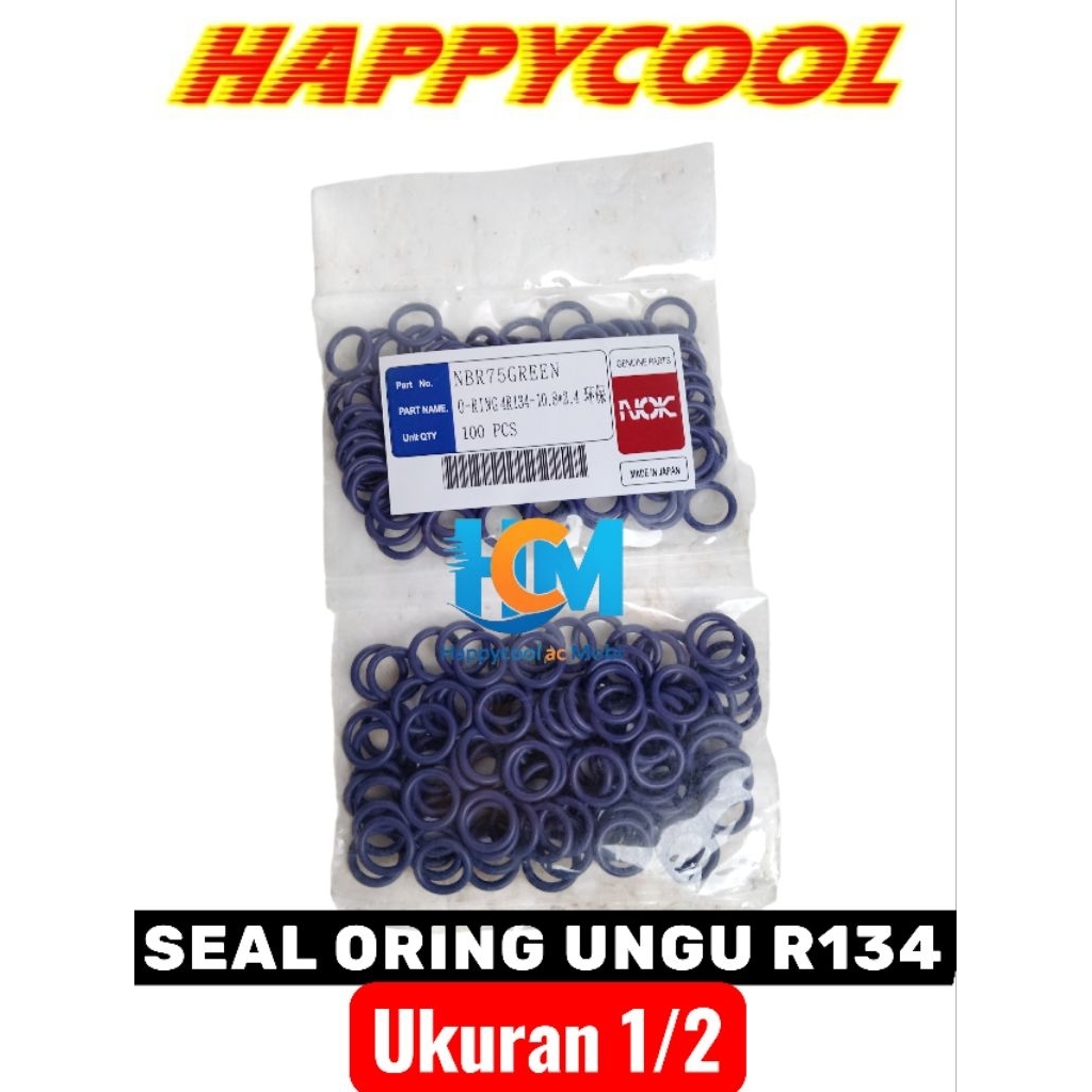 Seal Sil Oring Ungu R134 AC Mobil ukuran 1/2