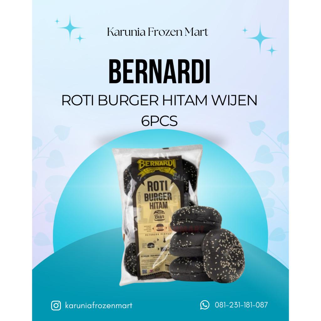 Bernardi Roti Burger Wijen Hitam Bernardi Roti Burger Wijen Hitam