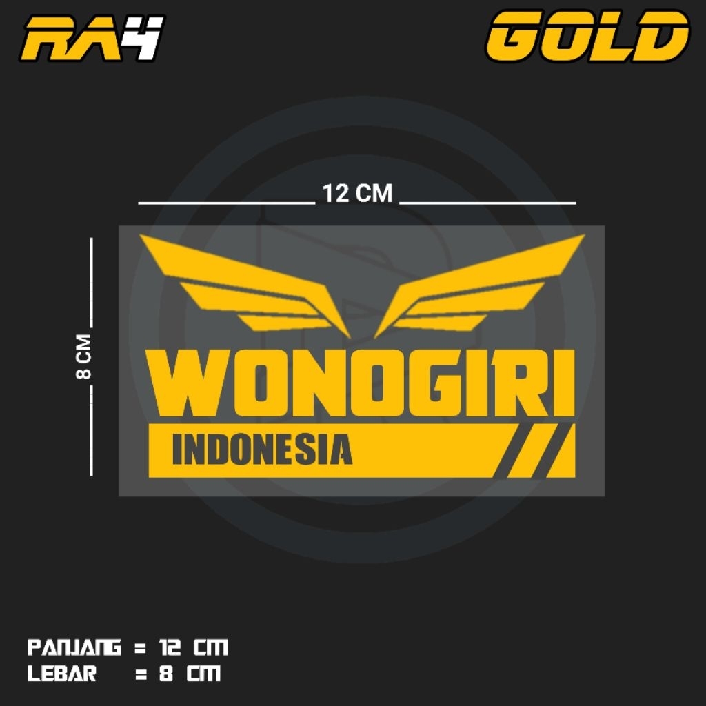STIKER CUTTING TULISAN WONOGIRI INDONESIA | RA4 KEC