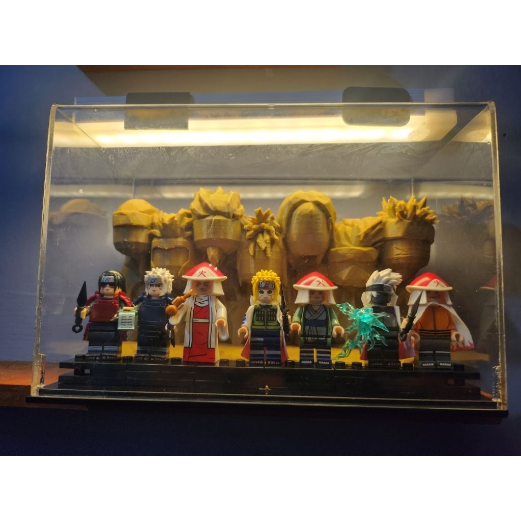 Lego 7 Hokage with Hokage Rock Wall