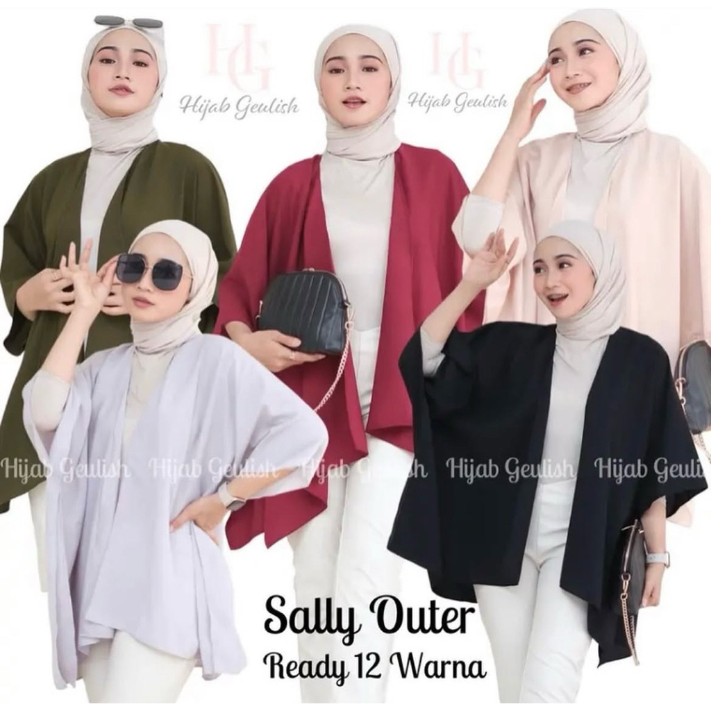 preloved outer batwing warna putih