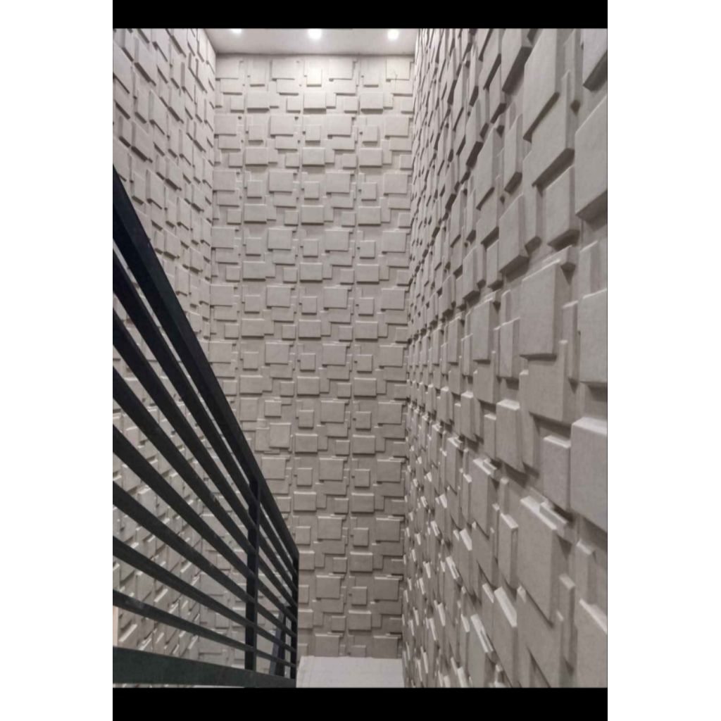 Panel Ornamen Dinding 3D Beton 50x50 - Dekorasi Dinding Minimalis Rumah