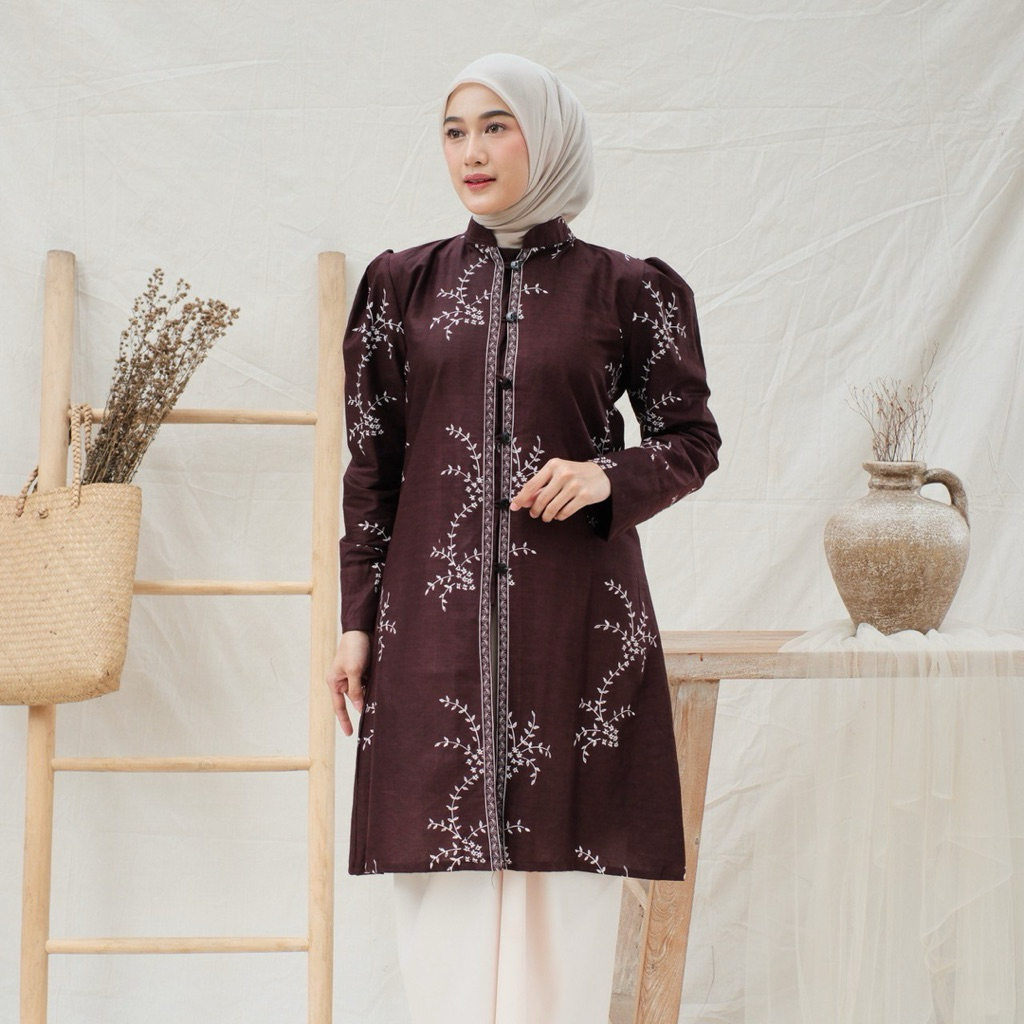 Tunik Batik Wanita Modern | Atasan Fashion Muslim Wanita Tunik | Batik Wanita Terbaru